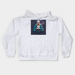 Om meditating man Kids Hoodie